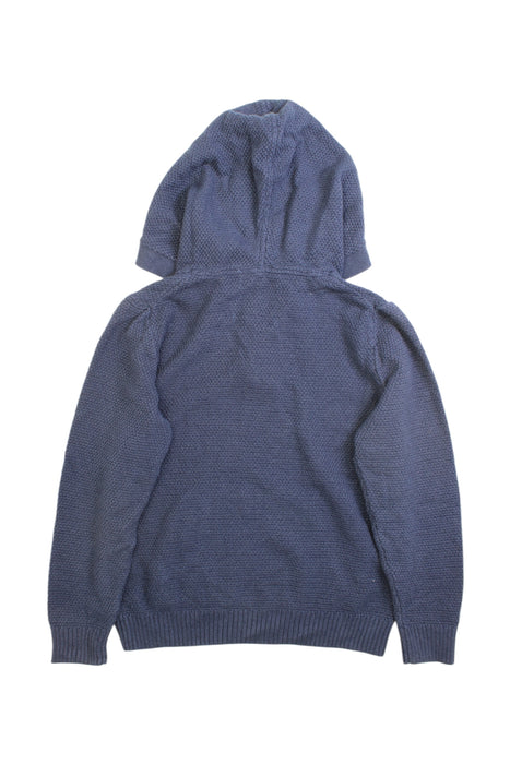 A Blue Buttoned Sweatshirts from Janie & Jack in size 6T for girl. (Back View)