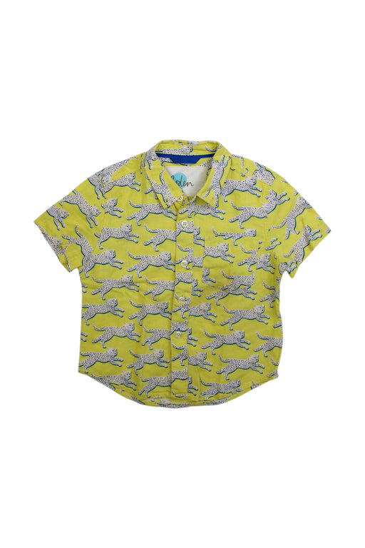 A Yellow Short Sleeve Shirts from Boden in size 3T for boy. (Front View)