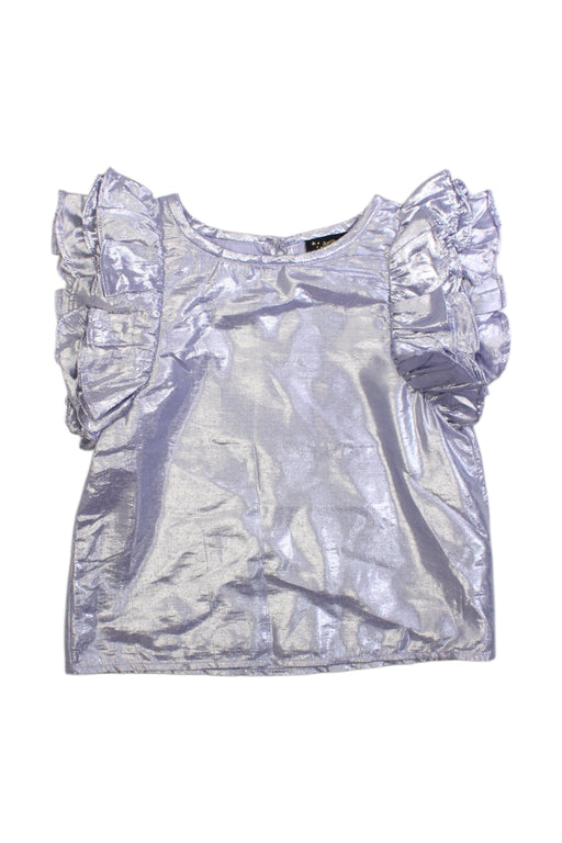 A Silver Sleeveless Tops from Velveteen in size 6T for girl. (Front View)
