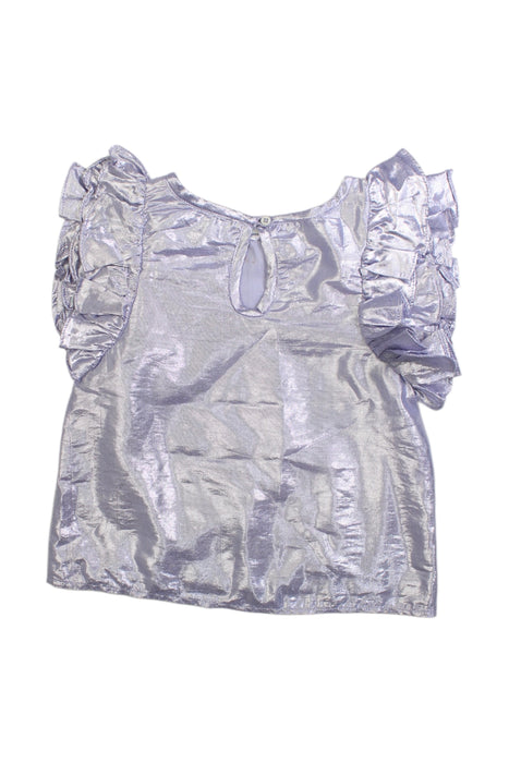 A Silver Sleeveless Tops from Velveteen in size 6T for girl. (Back View)