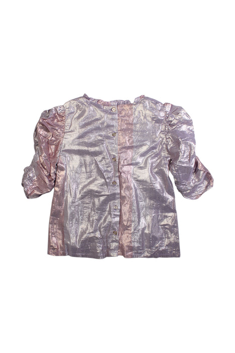 A Metallic Long Sleeve Tops from Velveteen in size 6T for girl. (Back View)