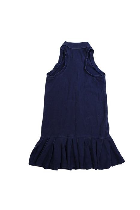A Navy Sleeveless Dresses from Polo Ralph Lauren in size 6T for girl. (Back View)