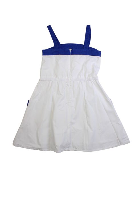 A White Sleeveless Dresses from Petit Bateau in size 8Y for girl. (Back View)