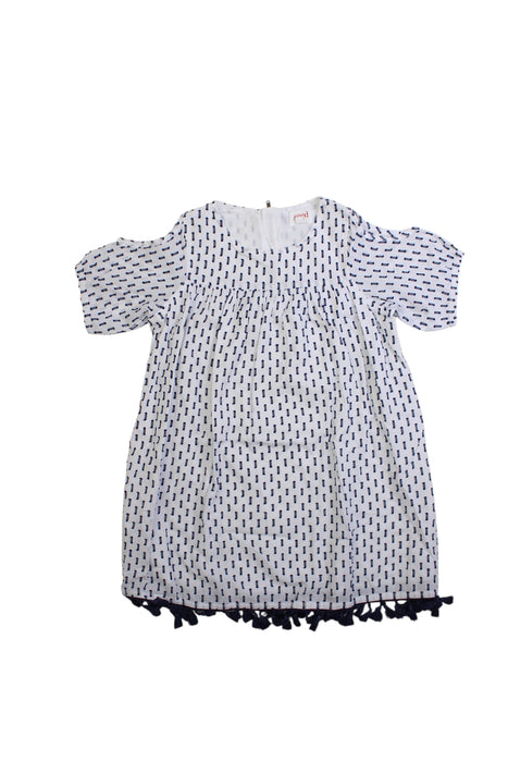 A White Short Sleeve Dresses from Seed in size 5T for girl. (Front View)