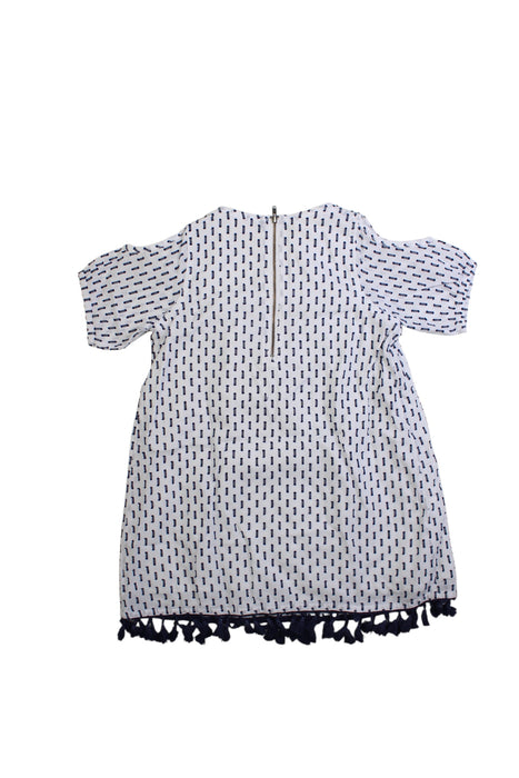 A White Short Sleeve Dresses from Seed in size 5T for girl. (Back View)