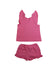 A Pink Short Sleeve Tops from Polarn O. Pyret in size 4T for girl. (Back View)