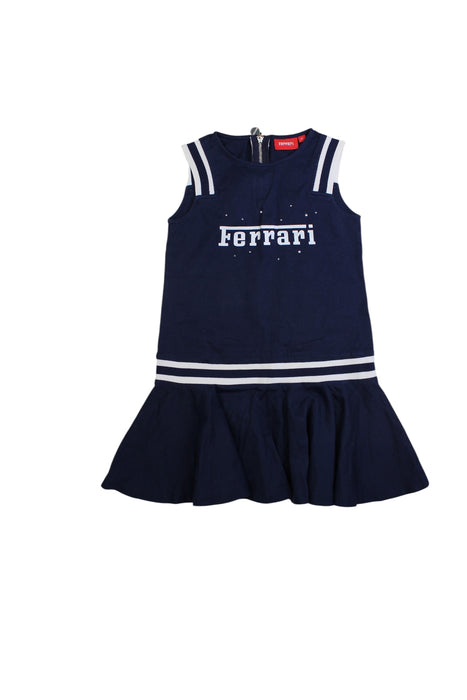 A Navy Sleeveless Dresses from Ferrari in size 4T for girl. (Front View)
