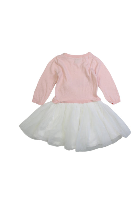 A Pink Long Sleeve Dresses from Petit Bateau in size 2T for girl. (Back View)