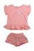 A Pink Short Sleeve Tops from Juicy Couture in size 5T for girl. (Front View)