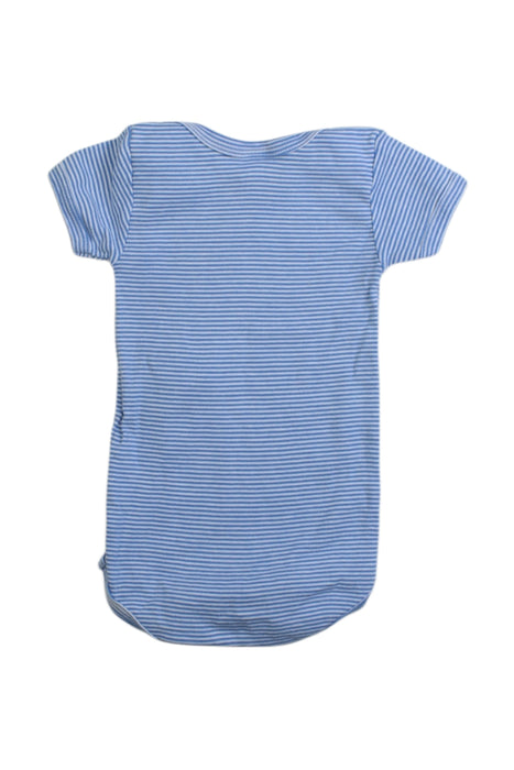A Blue Sleeveless Bodysuits from Petit Bateau in size 3-6M for boy. (Back View)