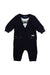 A Navy Long Sleeve Rompers from Nicholas & Bears in size 0-3M for boy. (Front View)