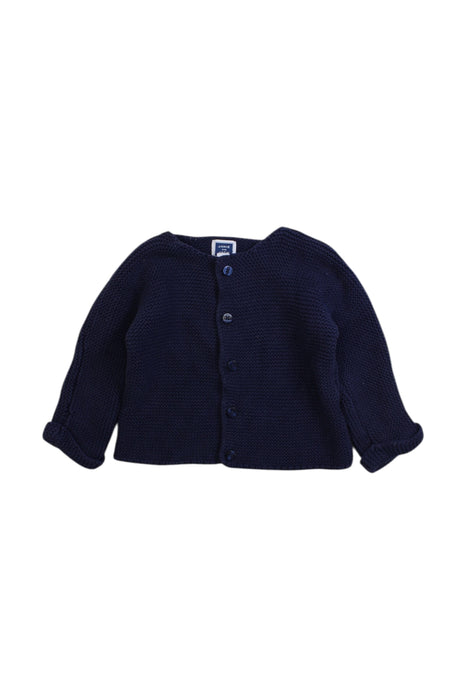 A Navy Cardigans from Janie & Jack in size 6-12M for girl. (Front View)