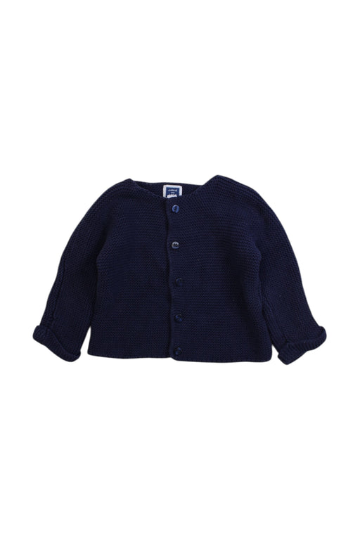 A Navy Cardigans from Janie & Jack in size 6-12M for girl. (Front View)
