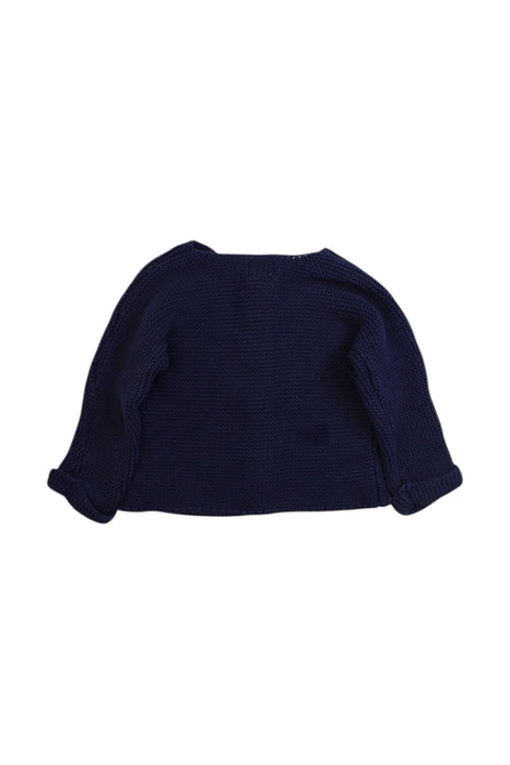 A Navy Cardigans from Janie & Jack in size 6-12M for girl. (Back View)
