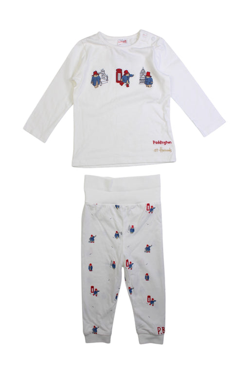 A White Pyjama Sets from Harrods in size 6-12M for boy. (Front View)