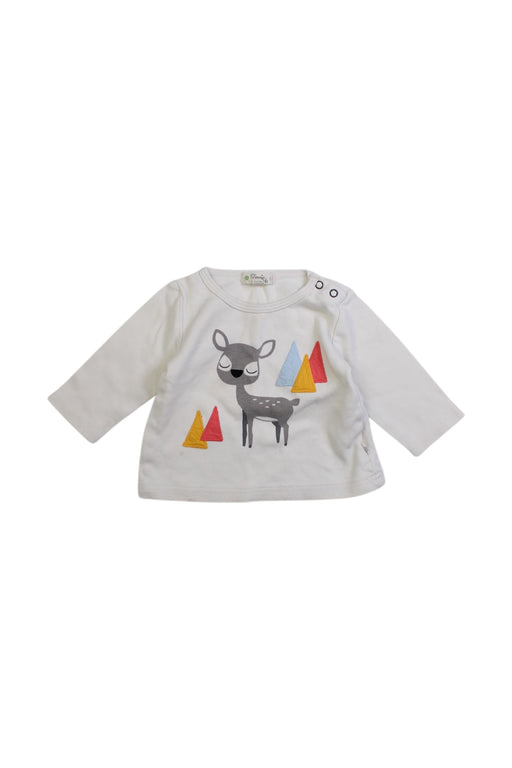 A White Long Sleeve Tops from The Bonnie Mob in size 6-12M for girl. (Front View)