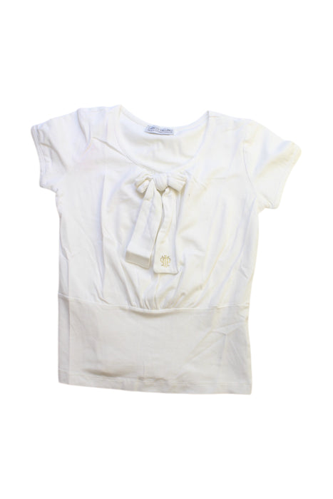 A White Short Sleeve Tops from I Pinco Pallino in size 8Y for girl. (Front View)