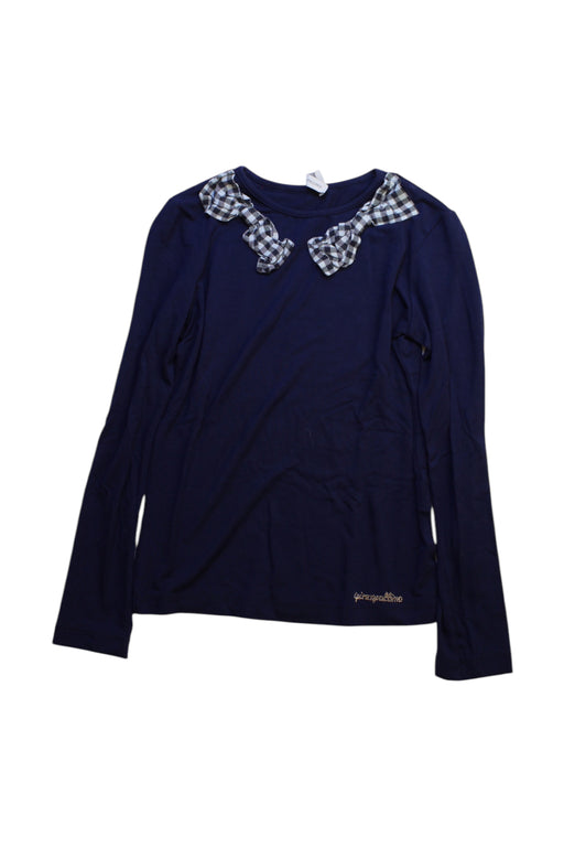 A Navy Long Sleeve Tops from I Pinco Pallino in size 8Y for girl. (Front View)