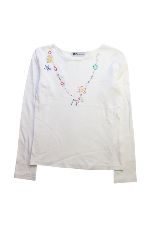 A White Long Sleeve Tops from I Pinco Pallino in size 10Y for girl. (Front View)