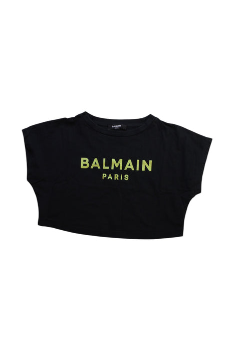 A Black Short Sleeve T Shirts from Balmain in size 8Y for neutral. (Front View)