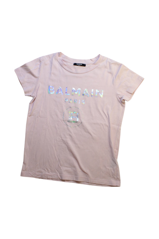 A Pink Short Sleeve T Shirts from Balmain in size 8Y for neutral. (Front View)