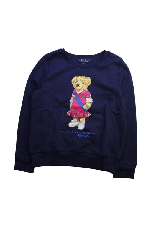 A Navy Crewneck Sweatshirts from Polo Ralph Lauren in size 10Y for girl. (Front View)
