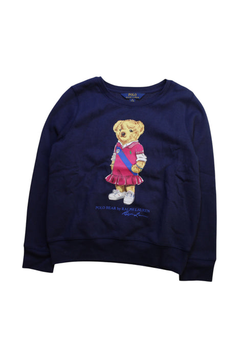A Navy Crewneck Sweatshirts from Polo Ralph Lauren in size 10Y for girl. (Front View)