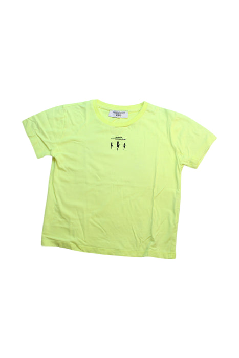 A Yellow Short Sleeve T Shirts from Neil Barrett Kids in size 6T for neutral. (Front View)