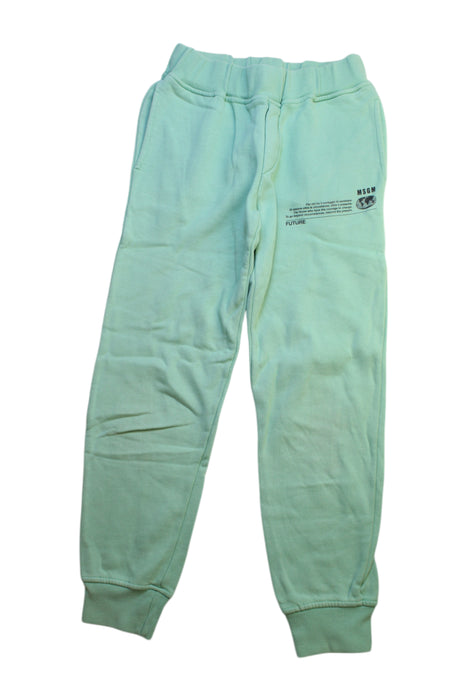 A Green Sweatpants from MSGM in size 8Y for neutral. (Front View)