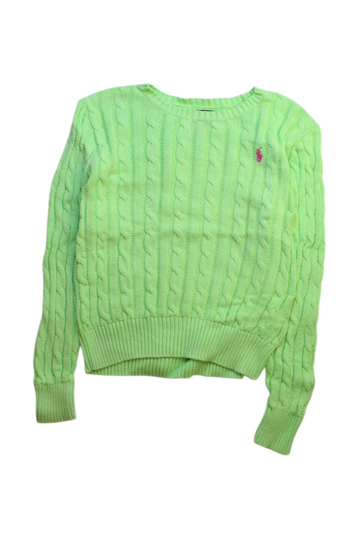 A Green Knit Sweaters from Polo Ralph Lauren in size 8Y for girl. (Front View)
