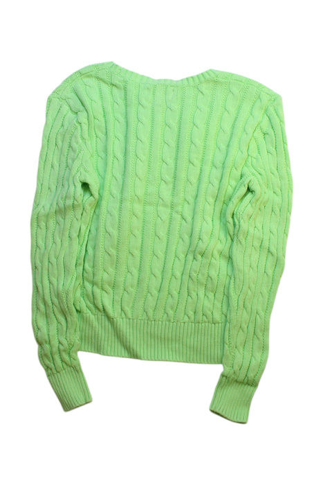 A Green Knit Sweaters from Polo Ralph Lauren in size 8Y for girl. (Back View)