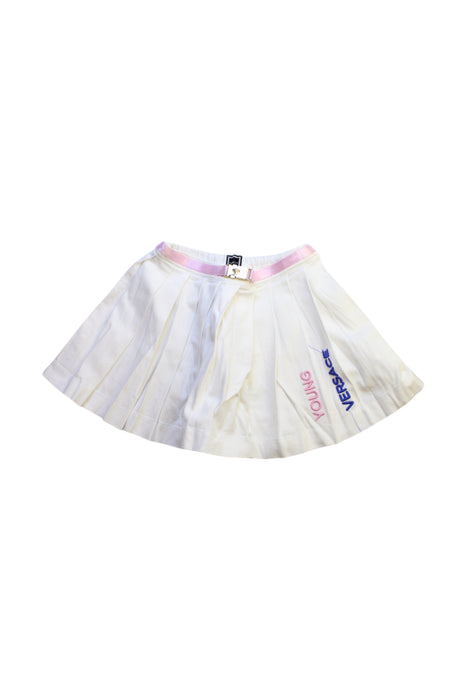 A White Short Skirts from Young Versace in size 7Y for girl. (Front View)