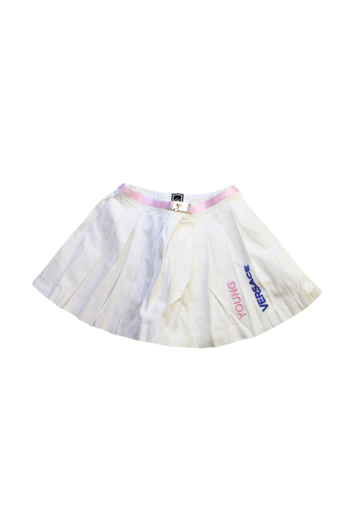A White Short Skirts from Young Versace in size 7Y for girl. (Front View)