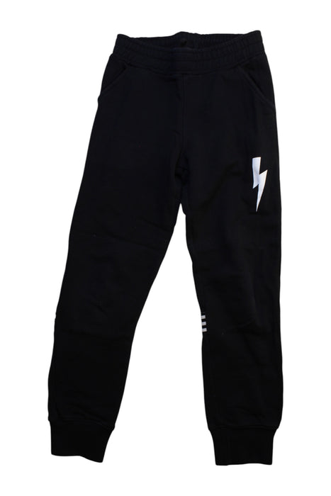 A Black Sweatpants from Neil Barrett Kids in size 8Y for boy. (Front View)