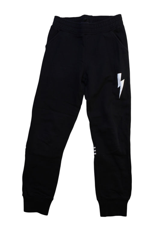 A Black Sweatpants from Neil Barrett Kids in size 8Y for boy. (Front View)