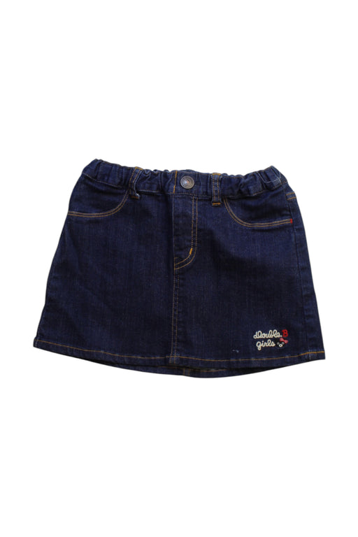 A Navy Short Skirts from Miki House in size 5T for girl. (Front View)
