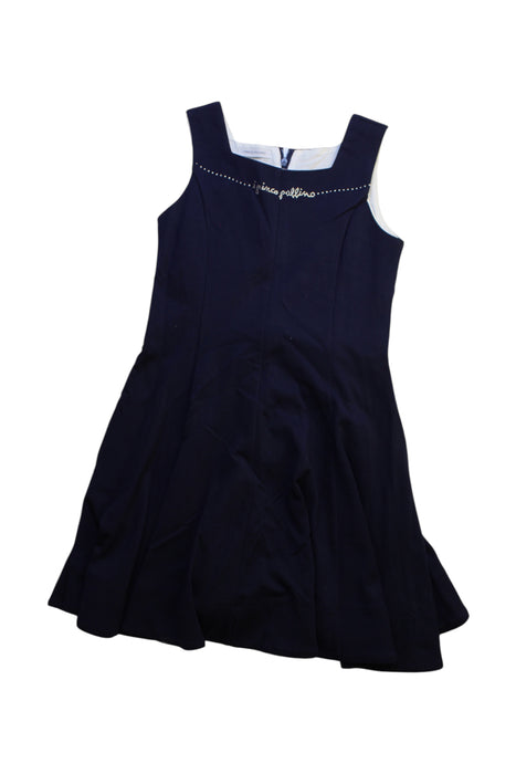 A Navy Sleeveless Dresses from I Pinco Pallino in size 8Y for girl. (Front View)