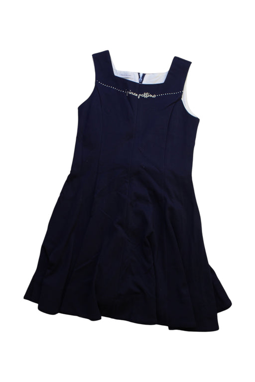 A Navy Sleeveless Dresses from I Pinco Pallino in size 8Y for girl. (Front View)