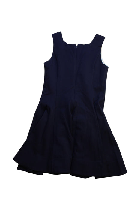 A Navy Sleeveless Dresses from I Pinco Pallino in size 8Y for girl. (Back View)