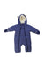 A Blue Puffer/Quilted Coats & Outerwear from The Little White Company in size 0-3M for boy. (Front View)