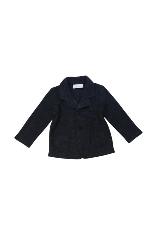 A Black Blazers from The Little White Company in size 12-18M for boy. (Front View)