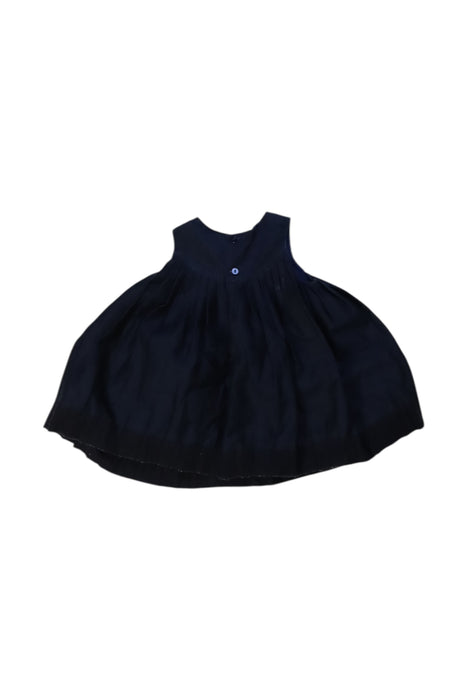 A Navy Sleeveless Dresses from Mayoral in size 3-6M for girl. (Back View)