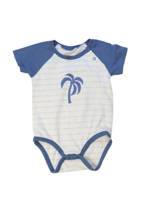A Blue Short Sleeve Bodysuits from The Little White Company in size 18-24M for boy. (Front View)