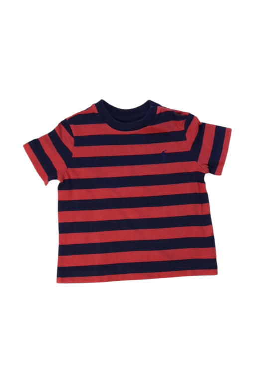 A Red Short Sleeve T Shirts from Ralph Lauren in size 6-12M for boy. (Front View)