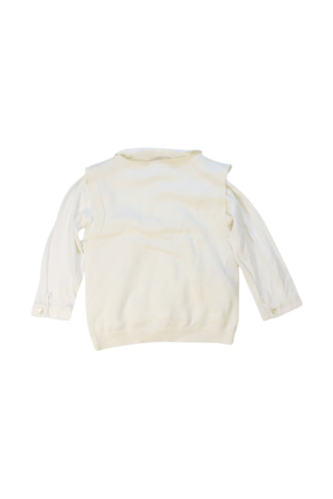 A Ivory Sweater Vests from Emile et Rose in size 12-18M for boy. (Back View)