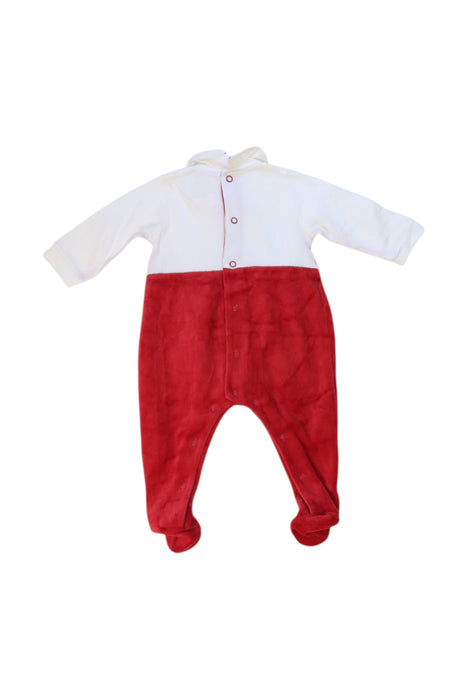 A Red Long Sleeve Rompers from Emile et Rose in size 0-3M for girl. (Back View)