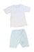 A White Pants Sets from Emile et Rose in size 12-18M for boy. (Front View)