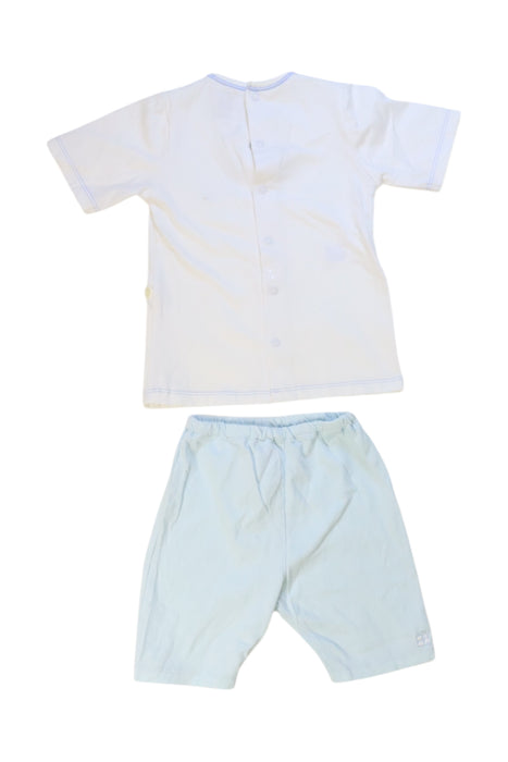 A White Pants Sets from Emile et Rose in size 12-18M for boy. (Back View)