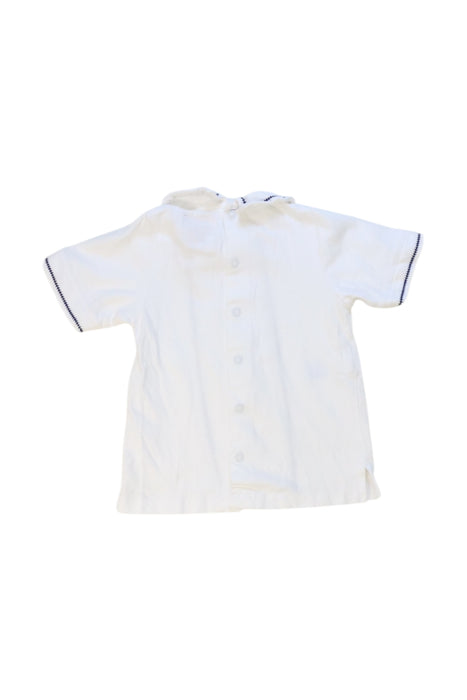 A White Short Sleeve Shirts from Emile et Rose in size 12-18M for boy. (Back View)