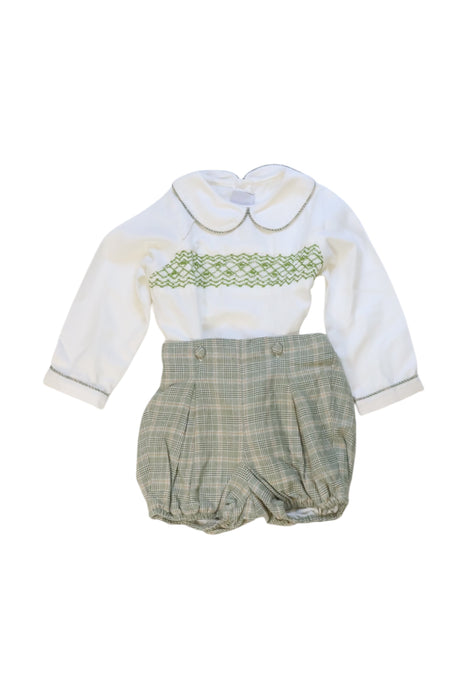 A White Overall Sets from Pepa & Co. in size 12-18M for girl. (Front View)